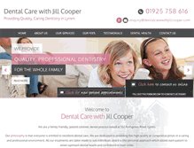 Tablet Screenshot of dentalcarewithjillcooper.com